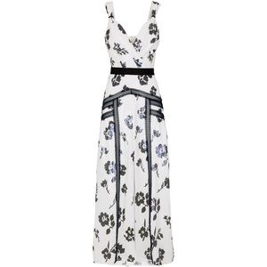 NWT Self Portrait floral sequin midi dress